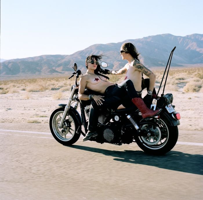 Girls on a motorcycle in Gwangju