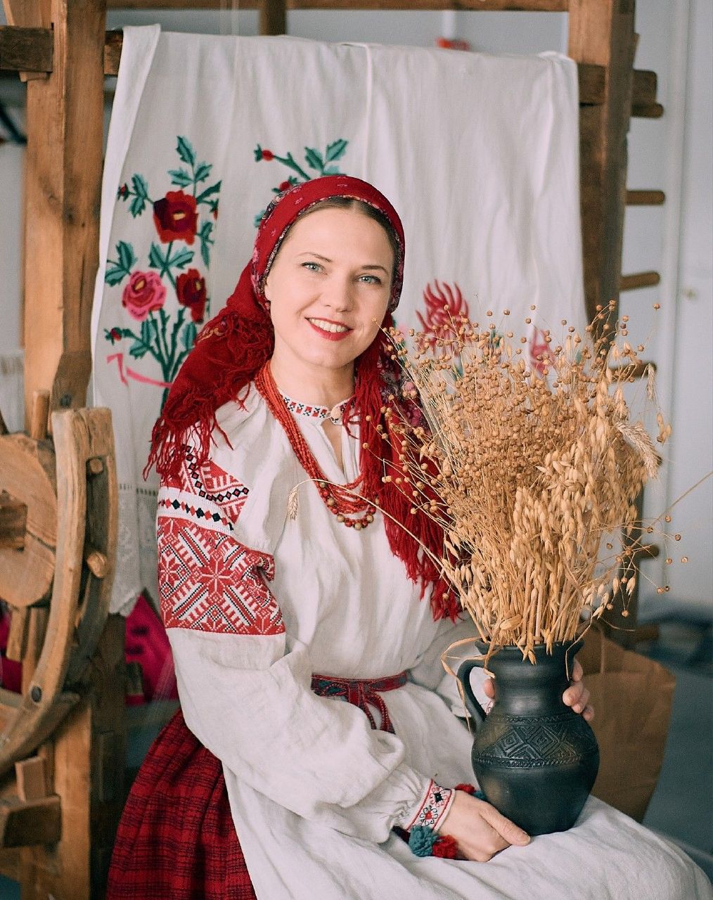 Women in Slavic costumes in Gwangju
