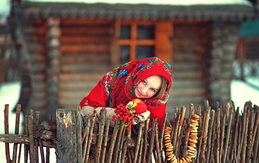 Sexy girl Women in Slavic costumes in Gwangju