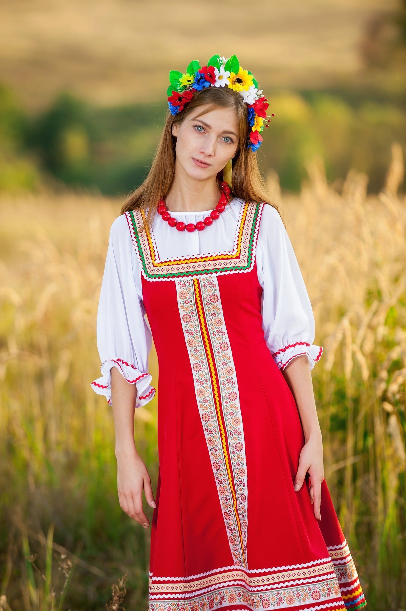 Women in Slavic costumes in Gwangju