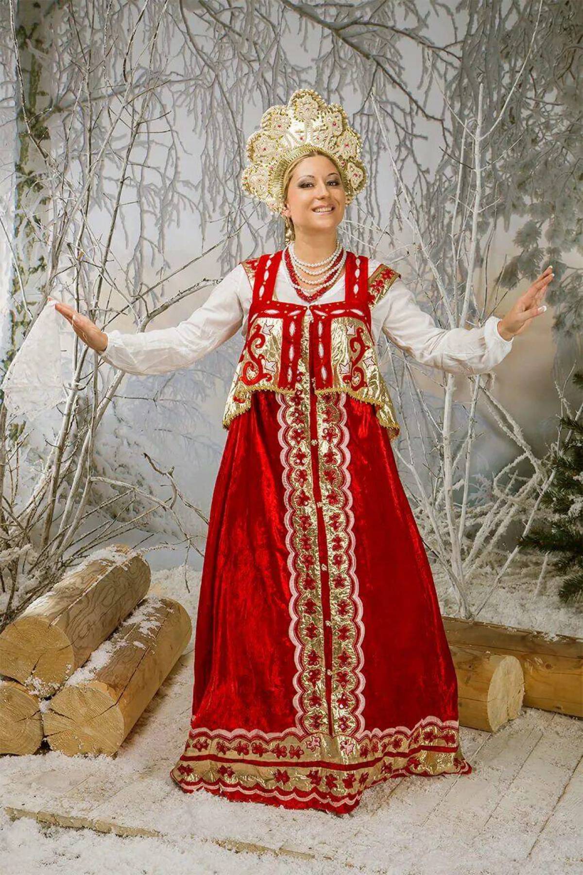 Girls in Slavic costumes in Gwangju