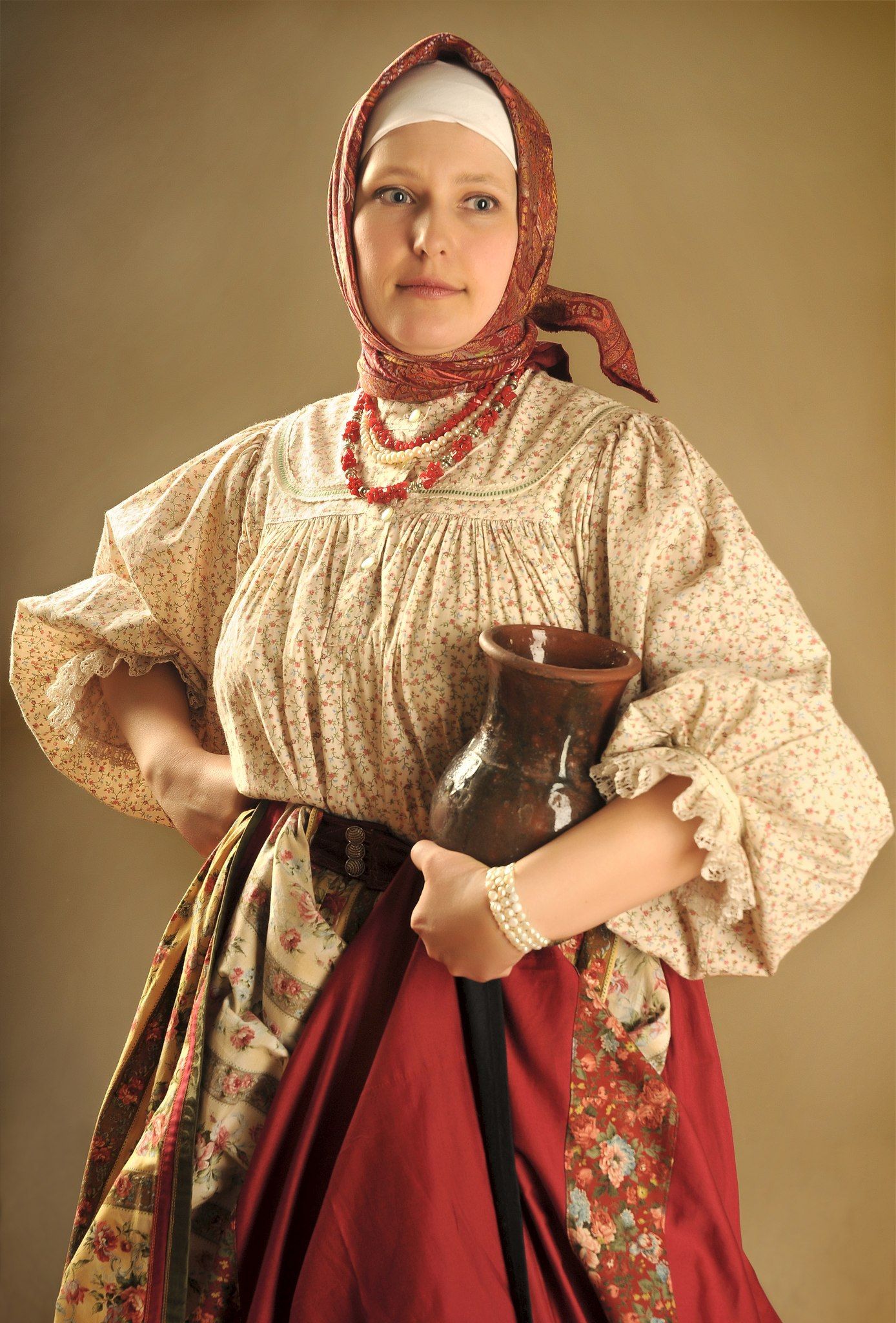 Girls in Slavic costumes in Gwangju